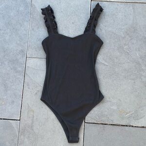 Honey Punch Ruffle Strap Body Suit NWOT Sz S